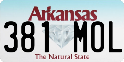 AR license plate 381MOL