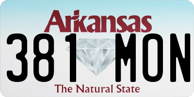 AR license plate 381MON