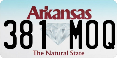 AR license plate 381MOQ