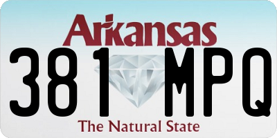 AR license plate 381MPQ