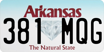 AR license plate 381MQG
