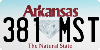 AR license plate 381MST