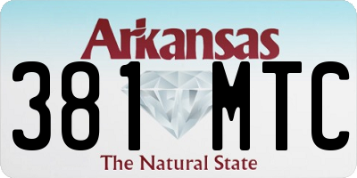 AR license plate 381MTC