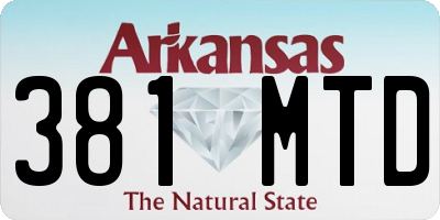 AR license plate 381MTD