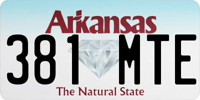 AR license plate 381MTE