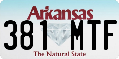 AR license plate 381MTF