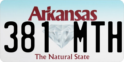 AR license plate 381MTH