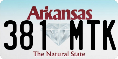 AR license plate 381MTK
