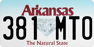 AR license plate 381MTO
