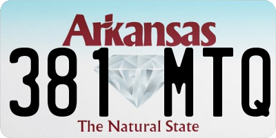 AR license plate 381MTQ