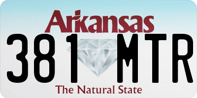 AR license plate 381MTR