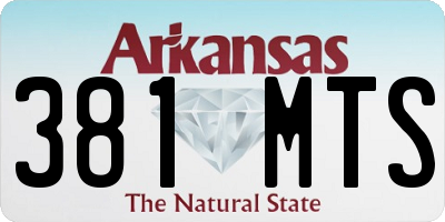 AR license plate 381MTS