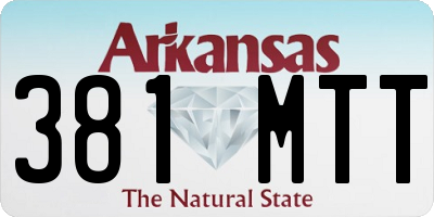 AR license plate 381MTT