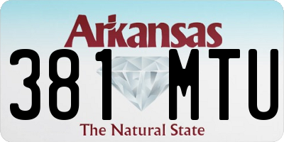 AR license plate 381MTU