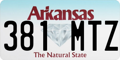 AR license plate 381MTZ