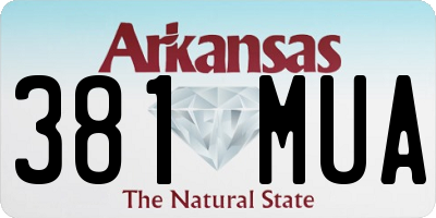 AR license plate 381MUA