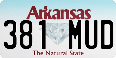 AR license plate 381MUD