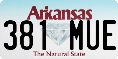 AR license plate 381MUE