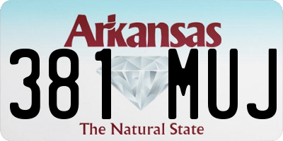 AR license plate 381MUJ