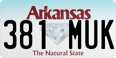 AR license plate 381MUK