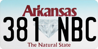 AR license plate 381NBC