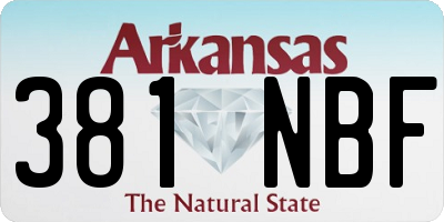 AR license plate 381NBF