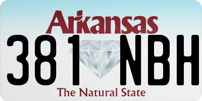AR license plate 381NBH
