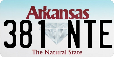 AR license plate 381NTE