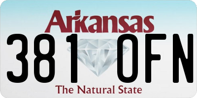 AR license plate 381OFN
