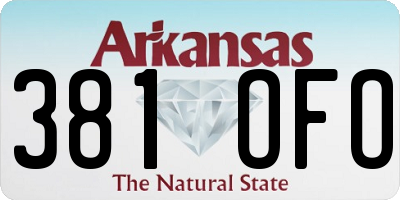 AR license plate 381OFO