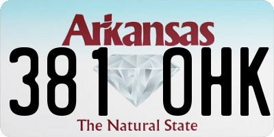 AR license plate 381OHK