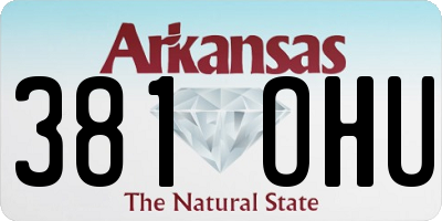 AR license plate 381OHU