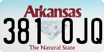 AR license plate 381OJQ