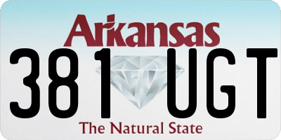 AR license plate 381UGT