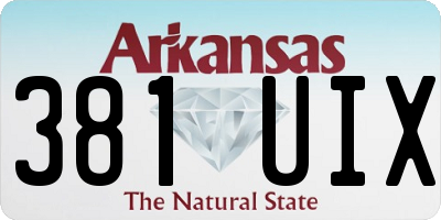 AR license plate 381UIX