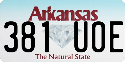 AR license plate 381UOE