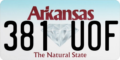 AR license plate 381UOF