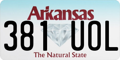 AR license plate 381UOL