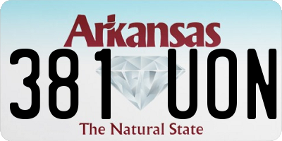 AR license plate 381UON