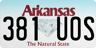 AR license plate 381UOS