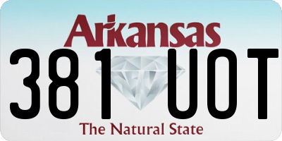 AR license plate 381UOT