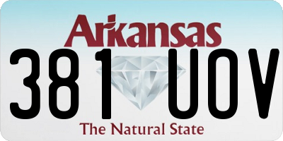 AR license plate 381UOV