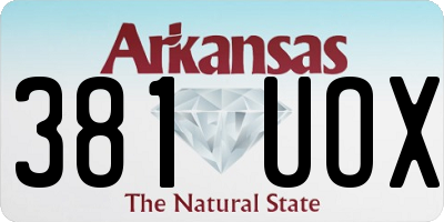 AR license plate 381UOX