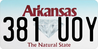 AR license plate 381UOY