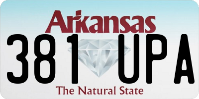 AR license plate 381UPA