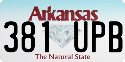 AR license plate 381UPB