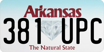 AR license plate 381UPC