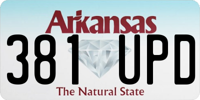 AR license plate 381UPD