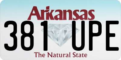 AR license plate 381UPE
