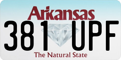AR license plate 381UPF